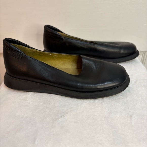 Camper Shoes - Camper black leather slip on flats
